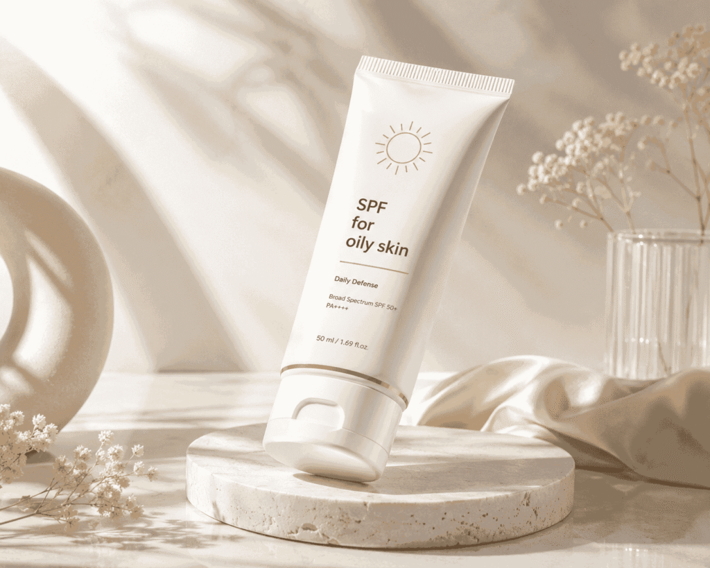 Best sunscreen for oily skin featuring lightweight oil-free SPF products for daily sun protection